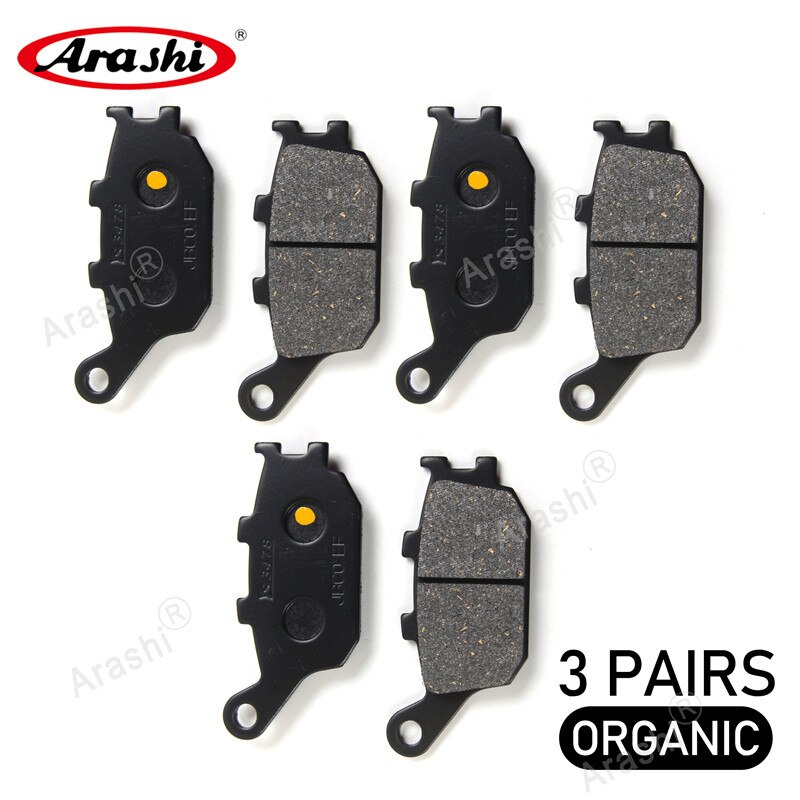 Arashi Voor Remblokken Voor Honda Nc 700 S Abs/Dct Motorfiets Schijven Rotoren Schijf pad Accessoires NC700S: 3 Pair Rear Pads