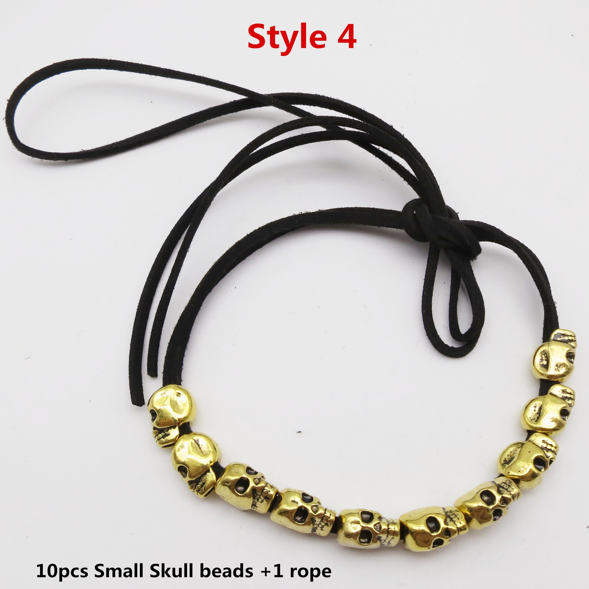 5pcs Small Skull metal Hair Braid Dread Dreadlock Beads tube rings for Hair Styling Accessories Braiding Hair: Style 4