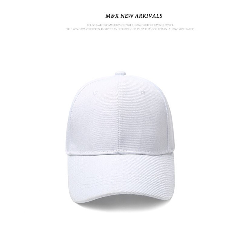 Verstelbare Baseball Hoed Met Ring Outdoor Sport Zon Cap Voor Vrouwen Mannen Mode Snapback Hoed: WHITE