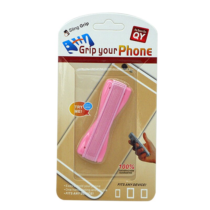 Universal- Griff Ihre Telefon praktisch Finger Halfter Zurück Seite Gürtel Telefon Halfter Schlinge Anti Unterhose Stehen Für IPhone Samsung TSLM2: 05 Rosa