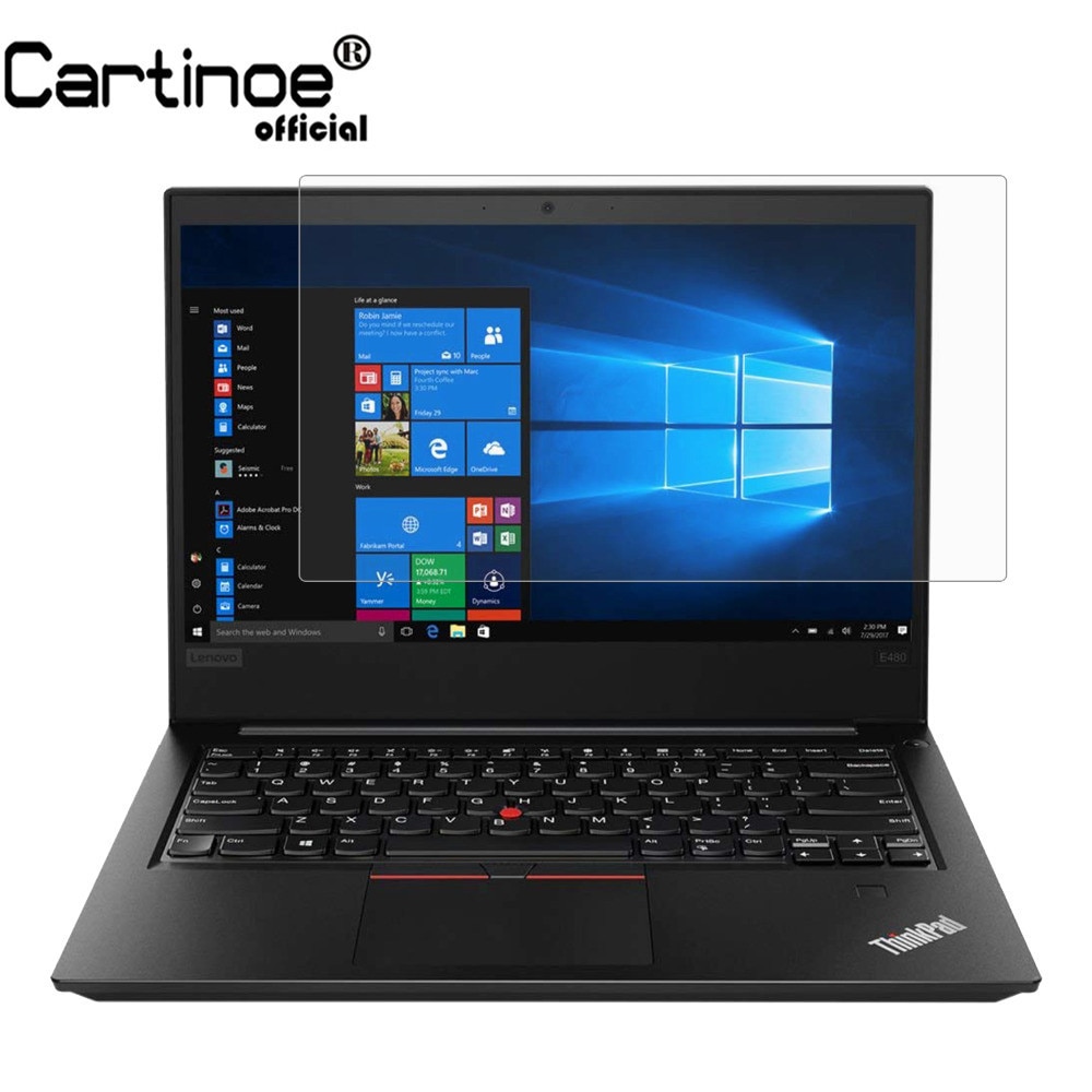 Cartinoe 14 tommer laptop skærmbeskytter til lenovo thinkpad edge  e470 e480 14 "notebook hd krystalklar lcd vagtfilm 2 stk
