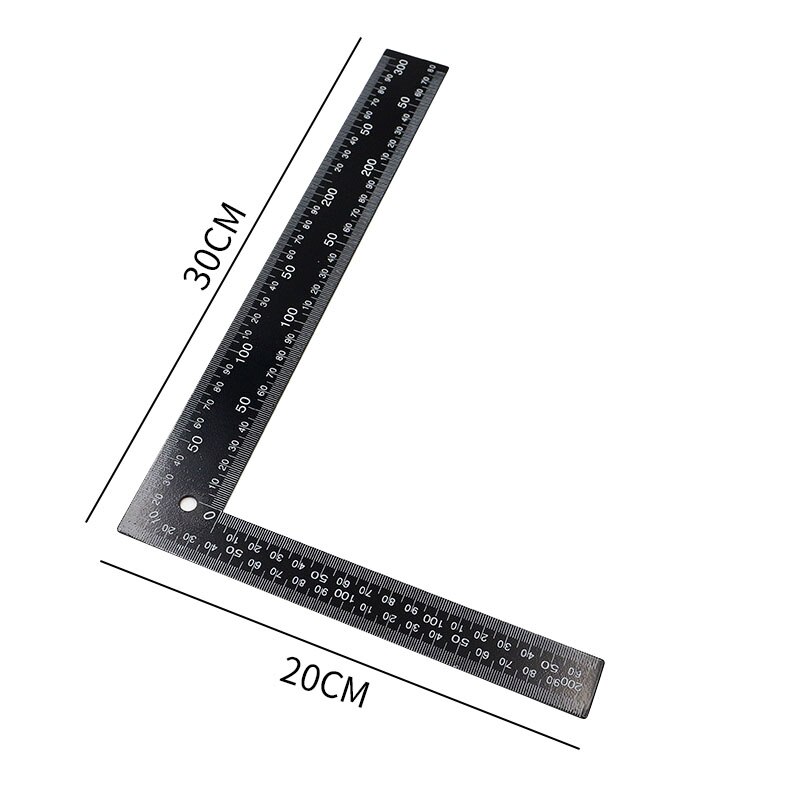 90 degree right angle square ruler measuring angle right angle stainless steel rustproof woodworking leather DIY: Default Title