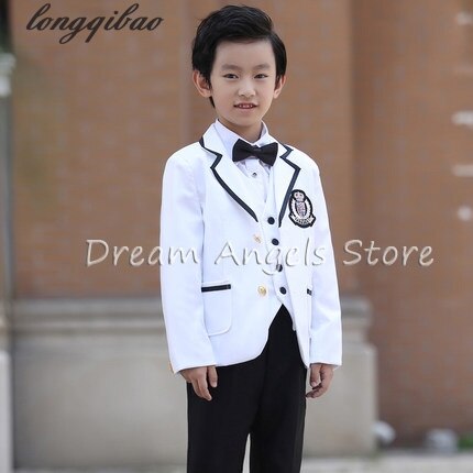 Uniforme escolar de , nueva para bebés y niños, blazers para niños, traje para bodas, graduación, vestido gris formal, trajes de boda para niños