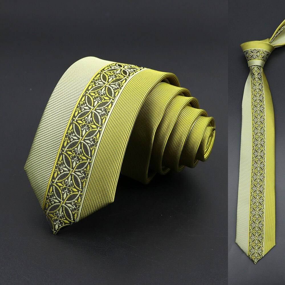 Corbatas delgadas de 6cm para hombre, corbata para vestido de boda, de Cachemira Floral de retales, lazo negro y azul, accesorio de negocios para camisa, , Cravate