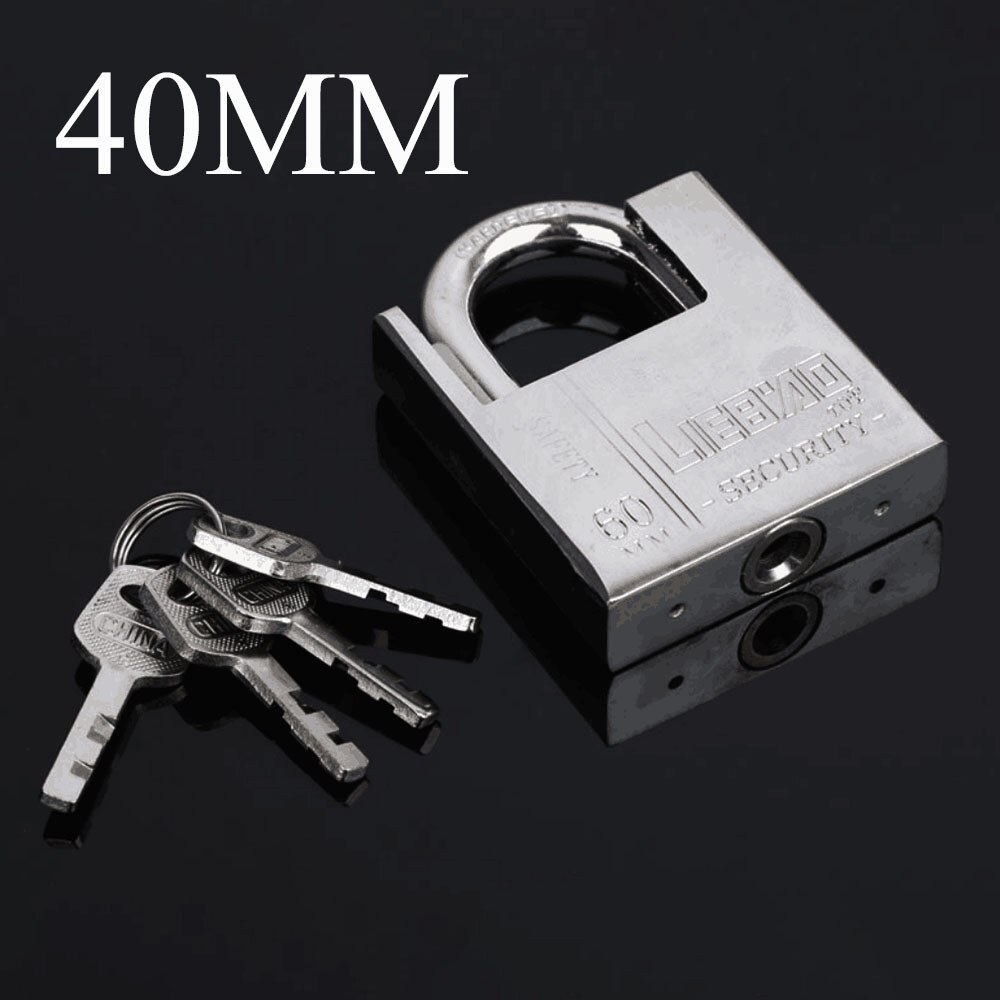 Candado con llave impermeable antioxidante, candado multifuncional, cerradura antirrobo Pry Door Lock desbloqueado Head Bloqueo de ventana: 40MM