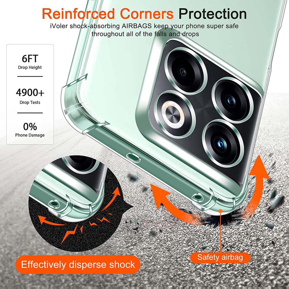 Funda transparente para OnePlus One Plus 8T 10T 10R 9R 11 9RT 11R 10 5 5T 6 6T 7 7T 8 9 Pro funda de teléfono de silicona suave gruesa a prueba de golpes