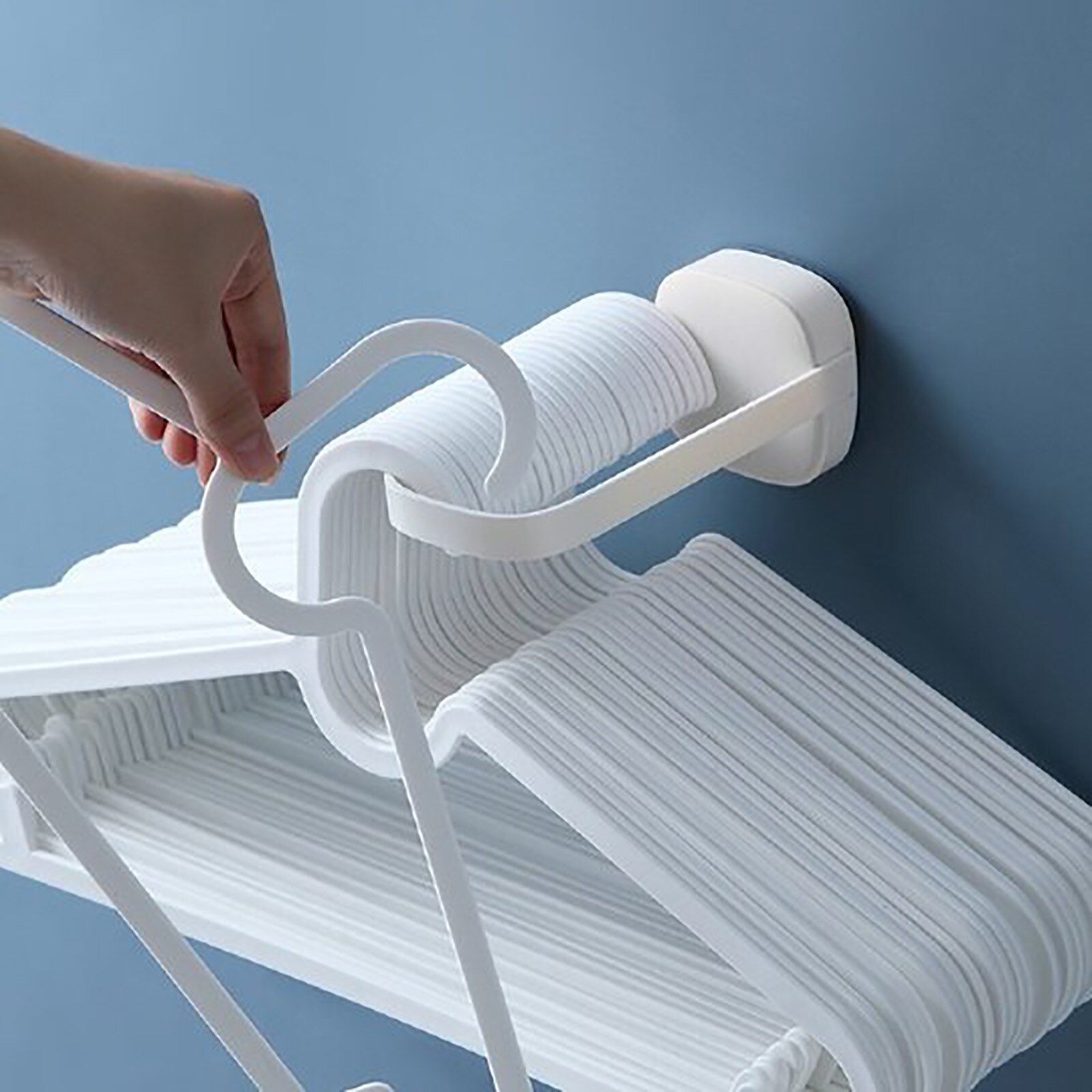 Foldable Clothes Peg Hanger Organizer Home Plastic Dryer Rack Holder Shelf Clothes Hanger Storage Rack Organizer Wall#50