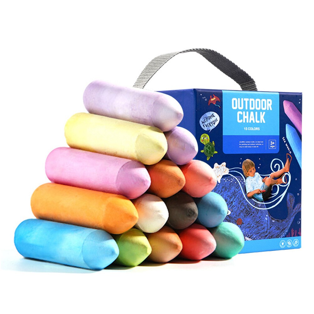 20Pcs Buiten Oprit Jumbo Stoep Krijt Tekening Tool Speeltuin Grip Voor Kinderen Peuters Outdoor Glad Schrijven Dust Gratis