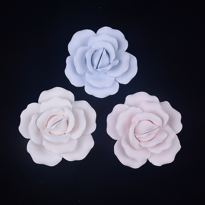 1pcs 3D Ceramic Flowers Home Wall Hanging Artificial Flower Ornaments Decoration Aromatherapy Diffuser Ceramic Flowers