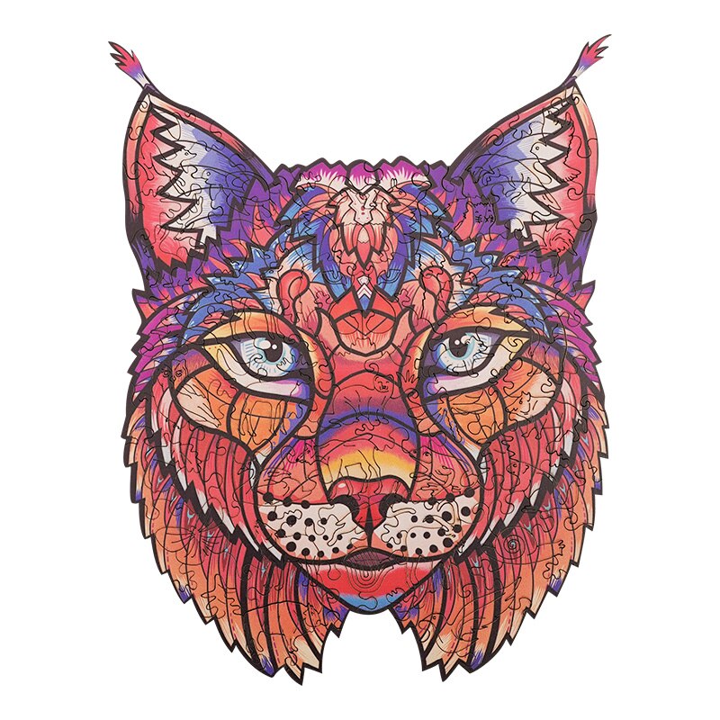 3D drewniane Puzzle dla dorosłych dzieci DIY tajemnicze Puzzle lwa każdy kawałek jest w kształcie zwierząt prezent na boże narodzenie drewniane Puzzle Jigsaw: I