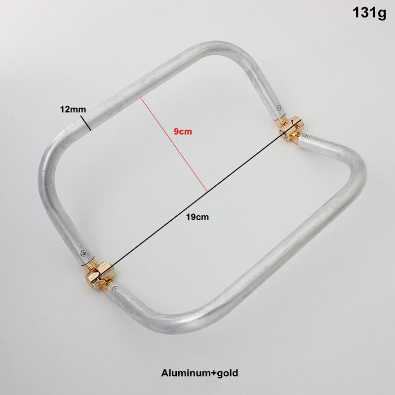 Purse frame aluminum metal tube clutch bag frame DIY Raffia handbag accessories parts: Orange