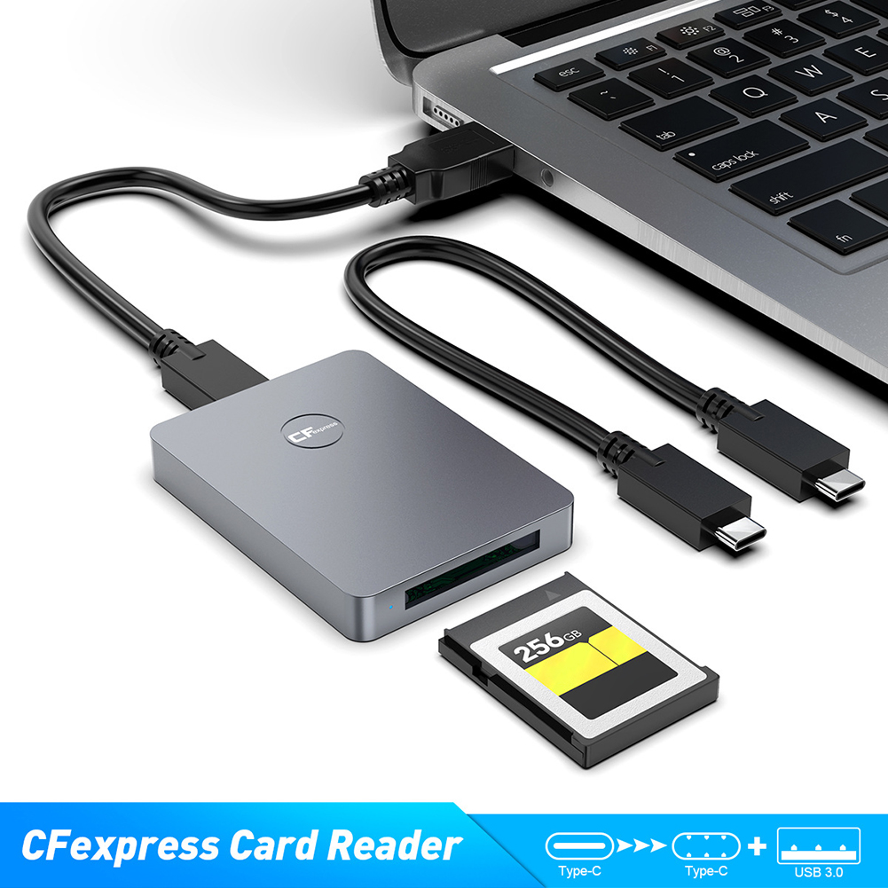 Kortinlukija sovitin flash-muistikortti  cr316 alumiiniseosta usb 3.1 gen 2 10 gbps cfexpress type b kortinlukija