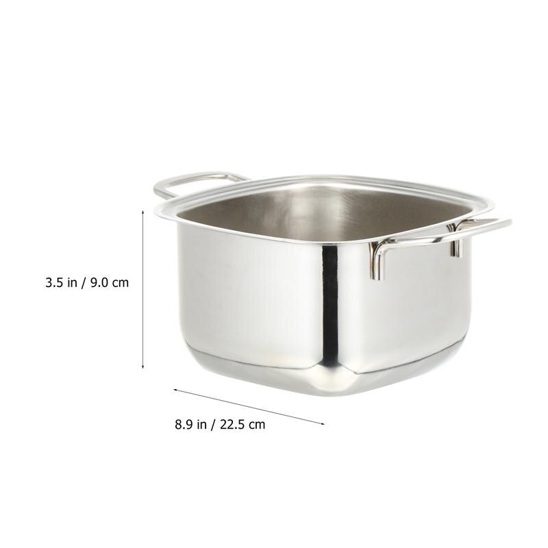 Olla de cocina de acero inoxidable, multifuncional, sin tapa, 1 ud.: B