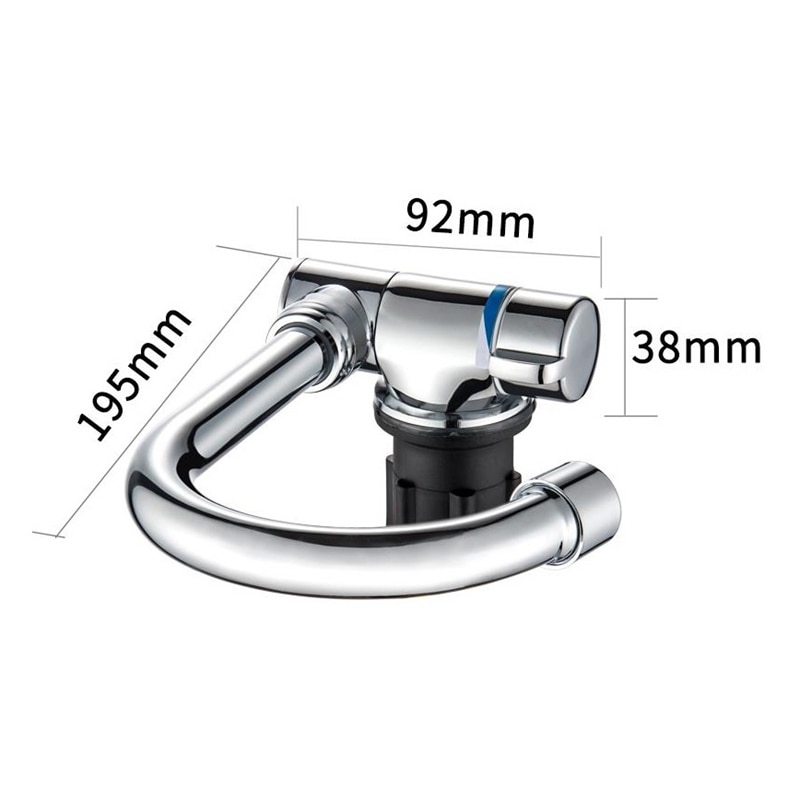 Foldable Kitchen Faucet 360 Dgree Rotation Sink Water Tap Single Handle Cold & Water Mixer Faucet for RV Boat