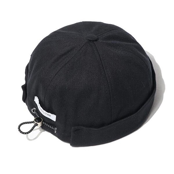 Hip hop cap mænd street casual docker sailor biker hat skullcap loop beanie brimless cap women pumpkin beanie gorra hatte: Sort