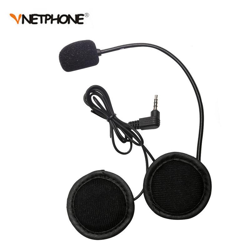 Vnetphone  v6 intercom tillbehör 3.5mm jack plug hörlurar stereo kostym för  v6 v4 motorcyklar bluetooth intercom bt interphone