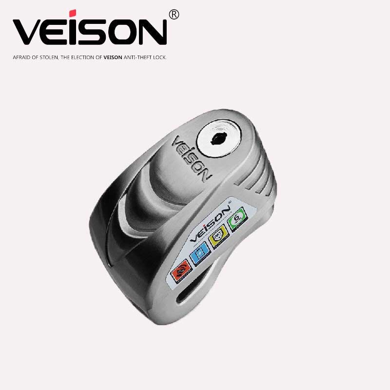 VEISON Motorrad Schloss Legierung Quad Schlösser Fahrrad Alarm Motorrad Alarm Anti-Diebstahl Rolle Fahrrad sperren Rabatt Quad Schlösser Vorhängeschloss moto: Silber-