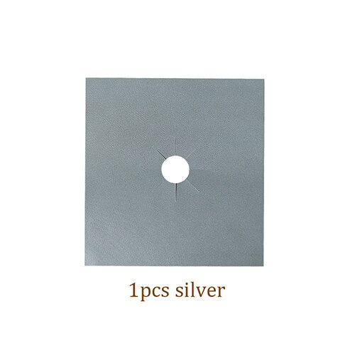 42 4pcs/set Gas Stove Cooker Protectors Cover/liner Clean Mat Pad Kitchen Gas Stove Stovetop Protector Kitchen Accessories: 1pcs silver