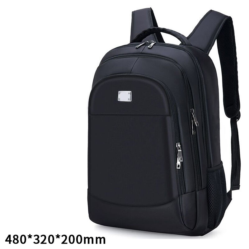 Men's Backpack Oxford cloth Material British Casual College Style Multi-function Large Capacity: Black 3