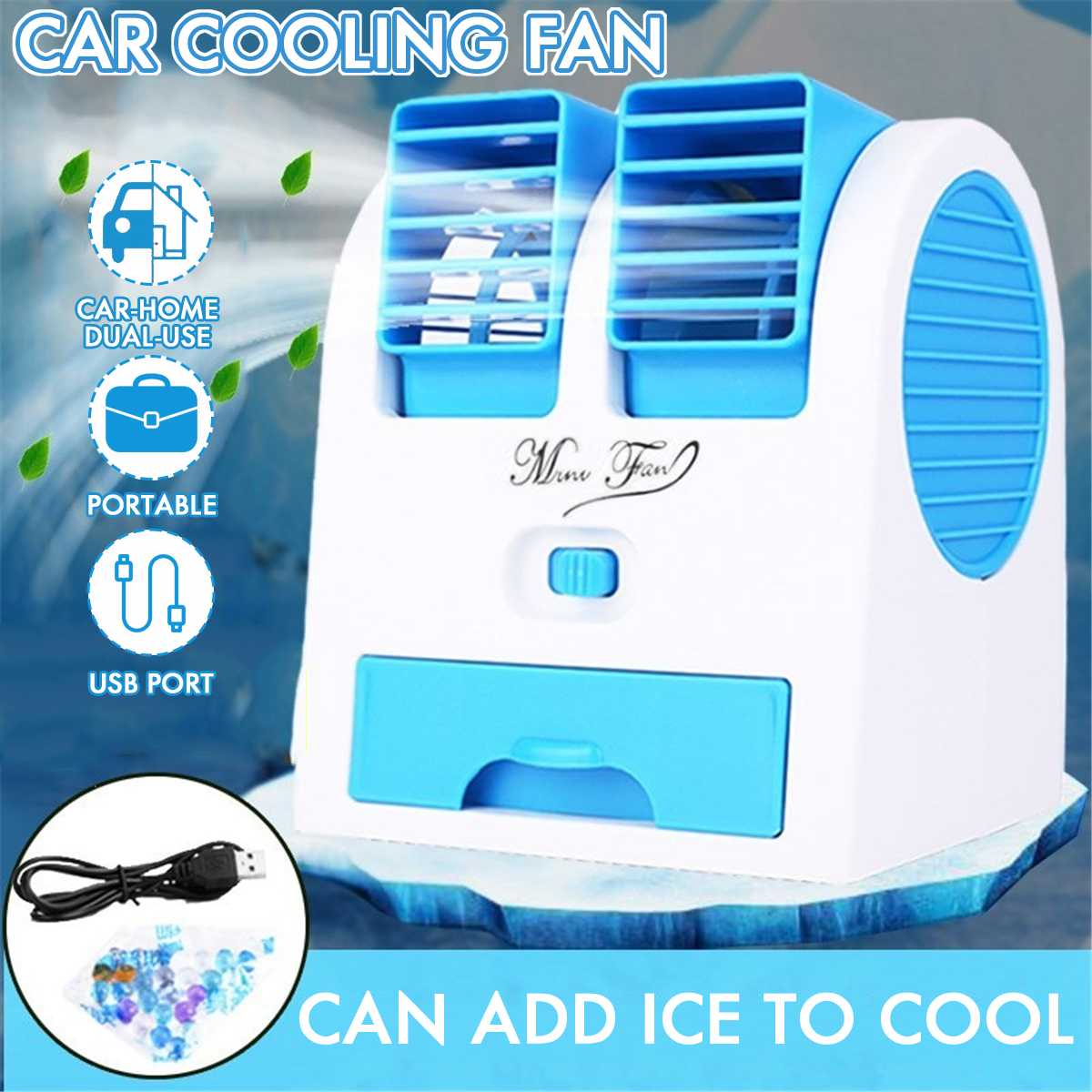Mini Draagbare Airconditioner Multifunctionele Luchtbevochtiger Luchtreiniger Usb Cool Cooling Fan Desktop Air Cooler Fan Voor Car Home