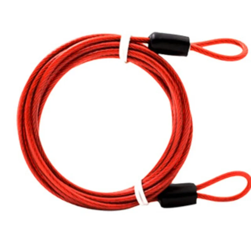0.5M Bicycle Accessories Bicycle Lock Wire Cycling Strong Steel Cable Lock MTB Road Bike Lock Rope Anti-theft Security Safety: Burgundy