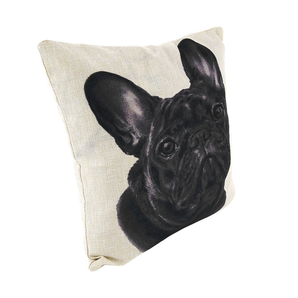 Sjovt dejligt dyr hundemønster kontor sofa pudebetræk bomuld linned dekorative puder pudebetræk 45 x 45cm
