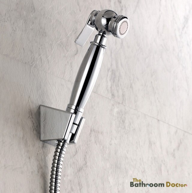 Shattaf douche kit krom jord messing håndholdt bidet spray + holder  + 1.2m slange 02-087
