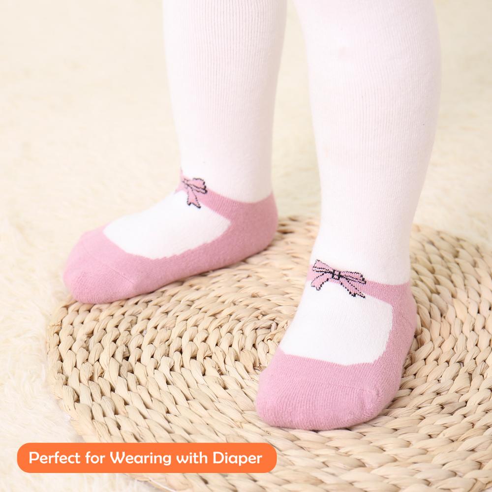 Baby Strumpfhosen Strümpfe Kleinkind Einfarbig Plus Samt Gestrickt Verdicken Vlies Gefüttert Winter warm Nahtlose Baumwolle Gamaschen