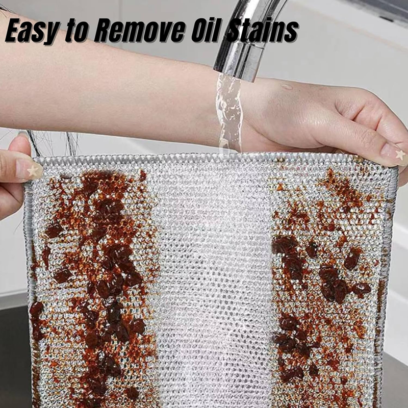 Paño de limpieza mágico grueso de doble cara, trapos de alambre de acero y Metal, paños de lavado para platos de cocina, herramientas de limpieza de toallas, 30-1 ud.