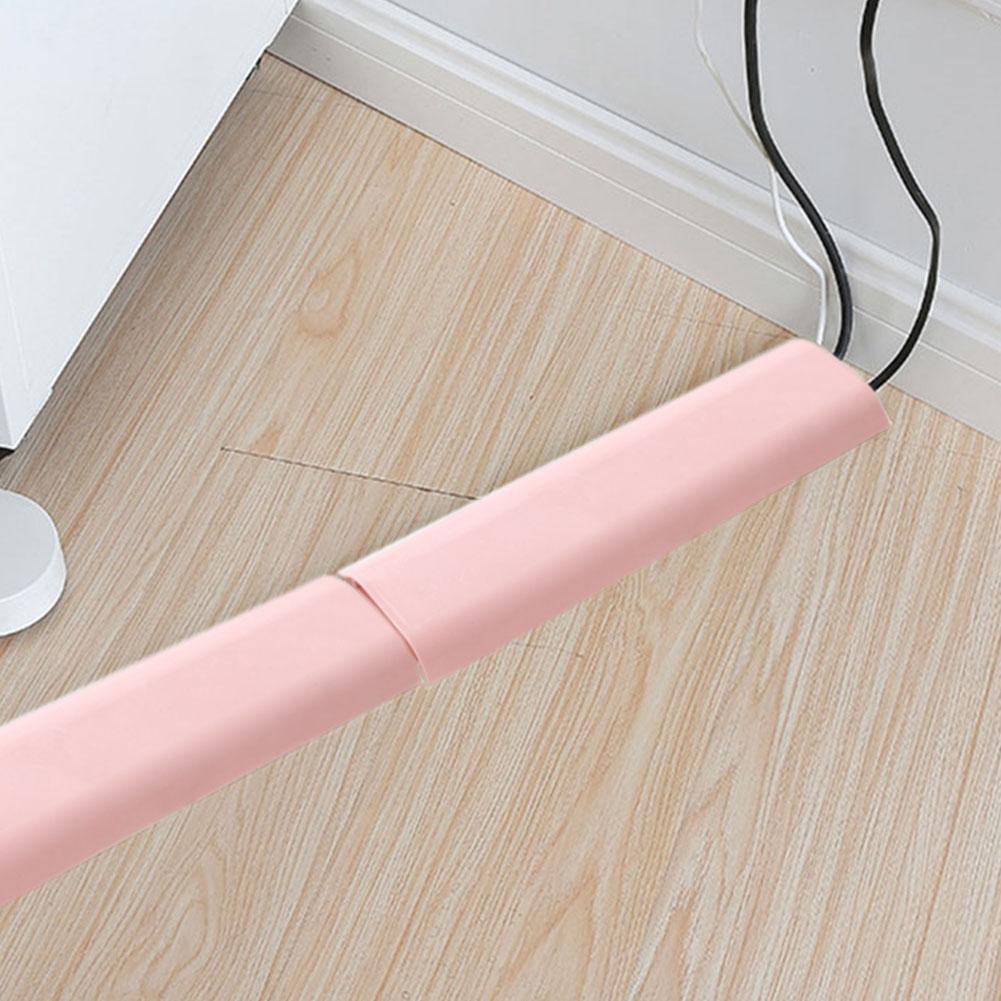 Wall Network Cable Routing Device Tv Cable Cover Trough Invisible Shielding Power Wire Cover Nail Free Wire Storage Organizer: Pink