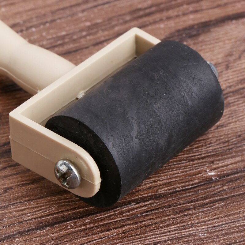 Rodillo de goma dura de alta resistencia, herramienta artesanal de marco de plástico para pantalla de impresión, 3,5 cm