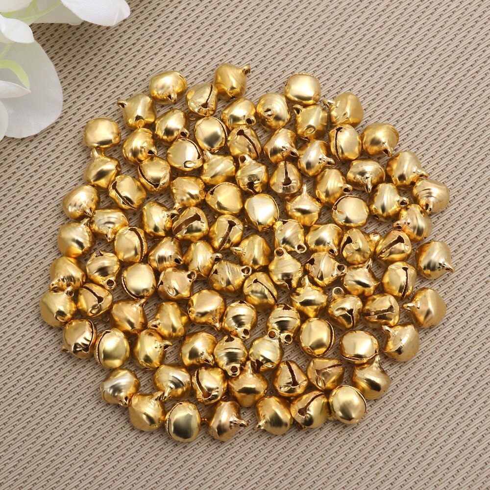 100Pcs Jingle Bells Kleine Decoratie Supply Speelgoed Voor Kerst Bruiloft Sieraden Xmas