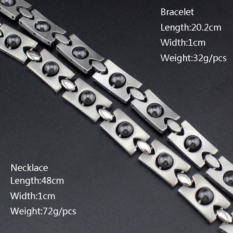 Hapiship mannen/vrouwen energie 316l roestvrijstalen therapie ketting/armband verjaardag  tg23-9