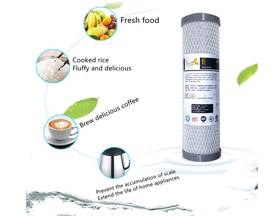 Water Filter Actieve Kool Cartridge Filter 10 Inch Cartridge Vervanging Purifier Cto Blok Carbon Filter Waterpurifie