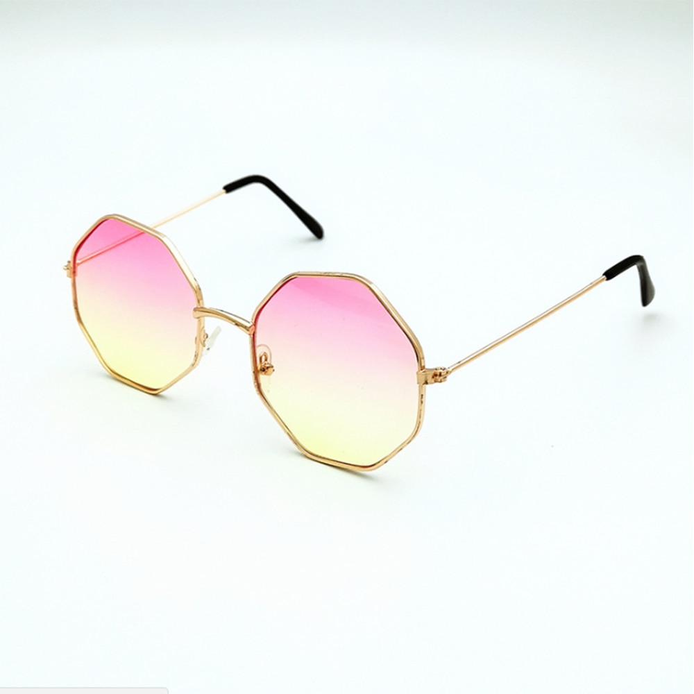 1PC nueva mujer Irregular chicas de plástico gafas de sol lentes gafas con montura metálica mujeres conductor gafas