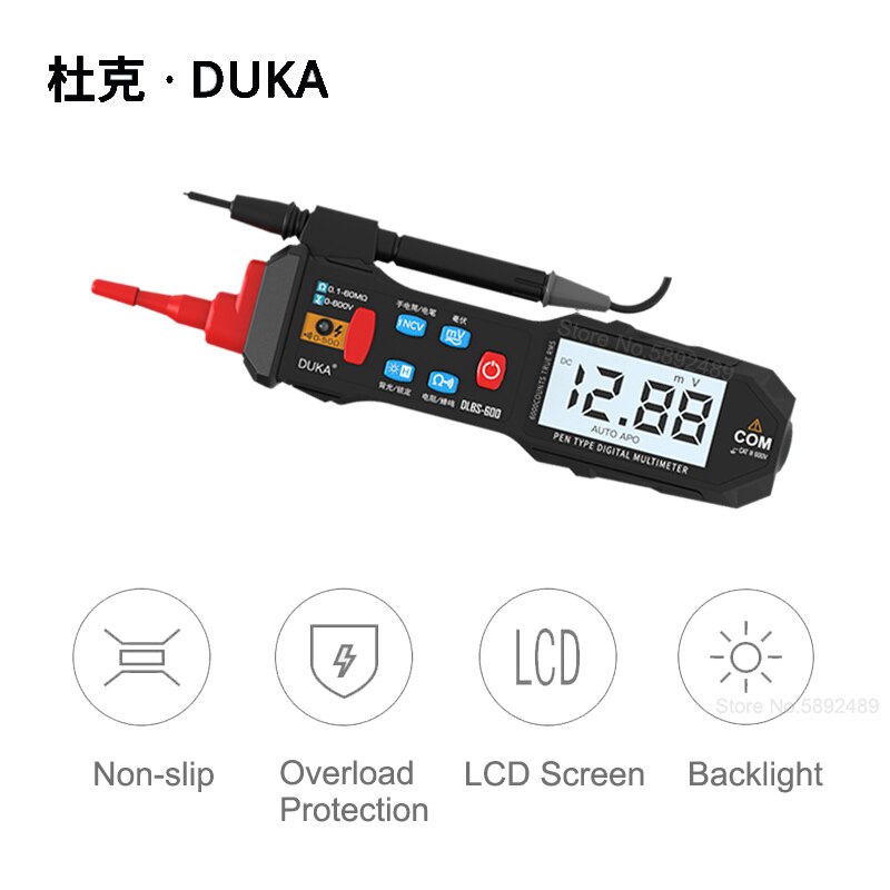 Xiaomi DUKA LCD Digital Multimeter Pen Sound Light Screen Alarm Non-contact Detection Tester Meter High Precision Multimeter