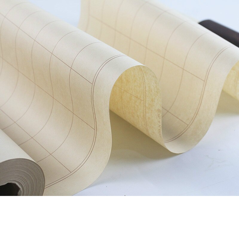 Chinese Rice Paper Official/Seal Script Calligraphy Special Half-Ripe Xuan Paper Chinese Roll Rice Paper with Grid Rijstpapier