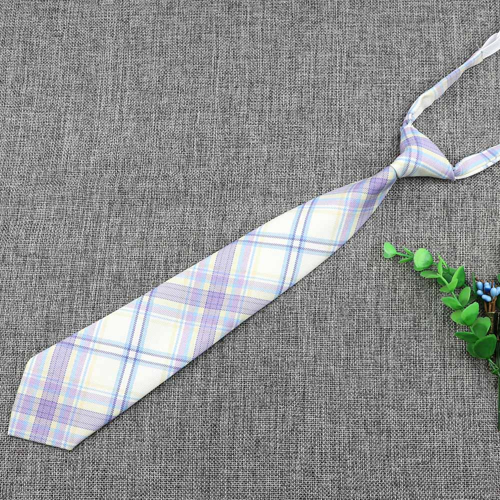 Uniforme paresseux, cravate, Plaid coloré rayé, motif papillon élastique, pour femmes, garçons et filles, accessoire de cravate mignon: 8
