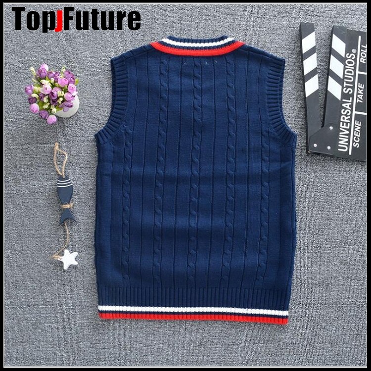 knitted vest crown embroidery JK uniform student uniform vest class uniform graduation photo clothing school Uniform Cardigans