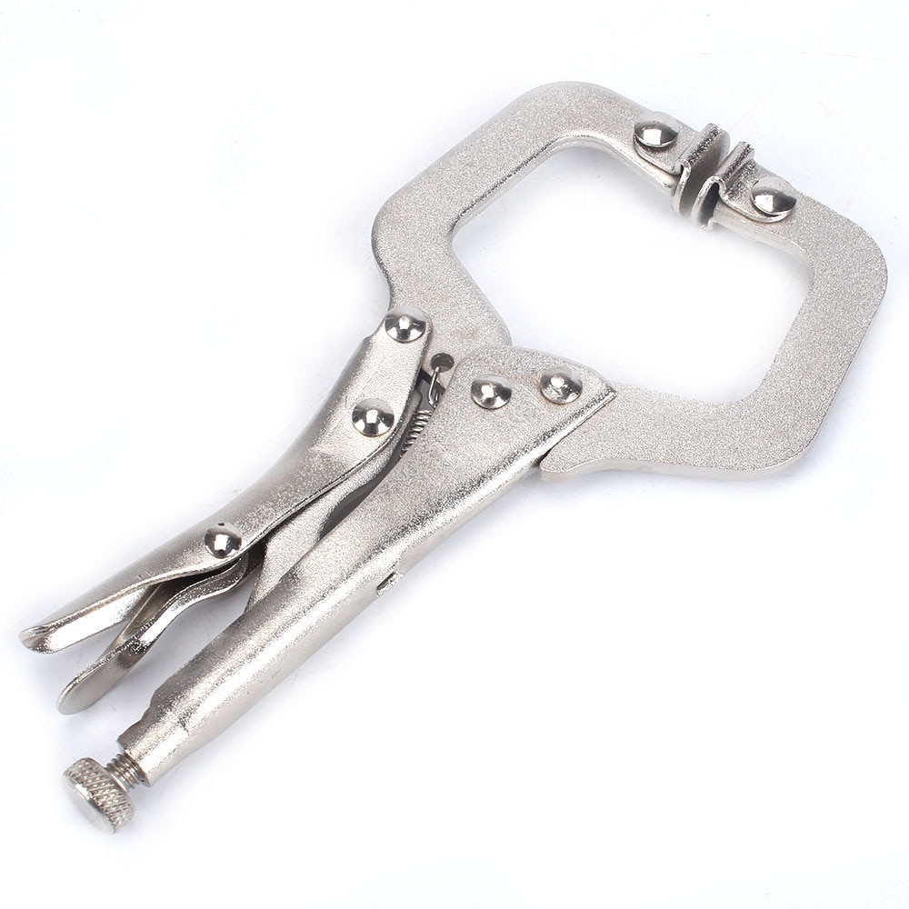 6 inch Alloy Steel C Clamp Pliers Round Locator Vise Grip Locking Welding Quick Pliers Pincers Tongs Forceps Wood Tenon