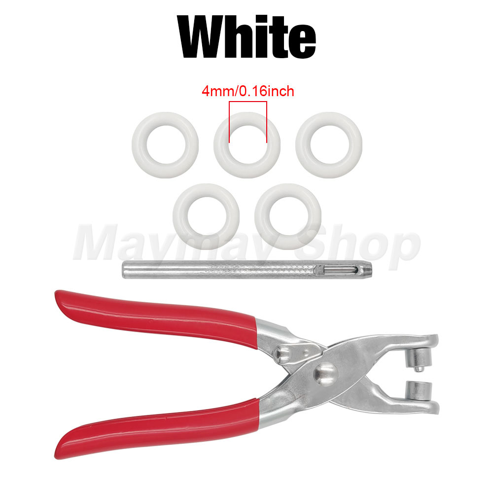 200 Sets Metal Eyelet Grommet Eyelet With Install Plier Set Eyelets Grommet Tool For DIY Leathercraft Shoes Belt Cap Bag Clothes: Gun Metal