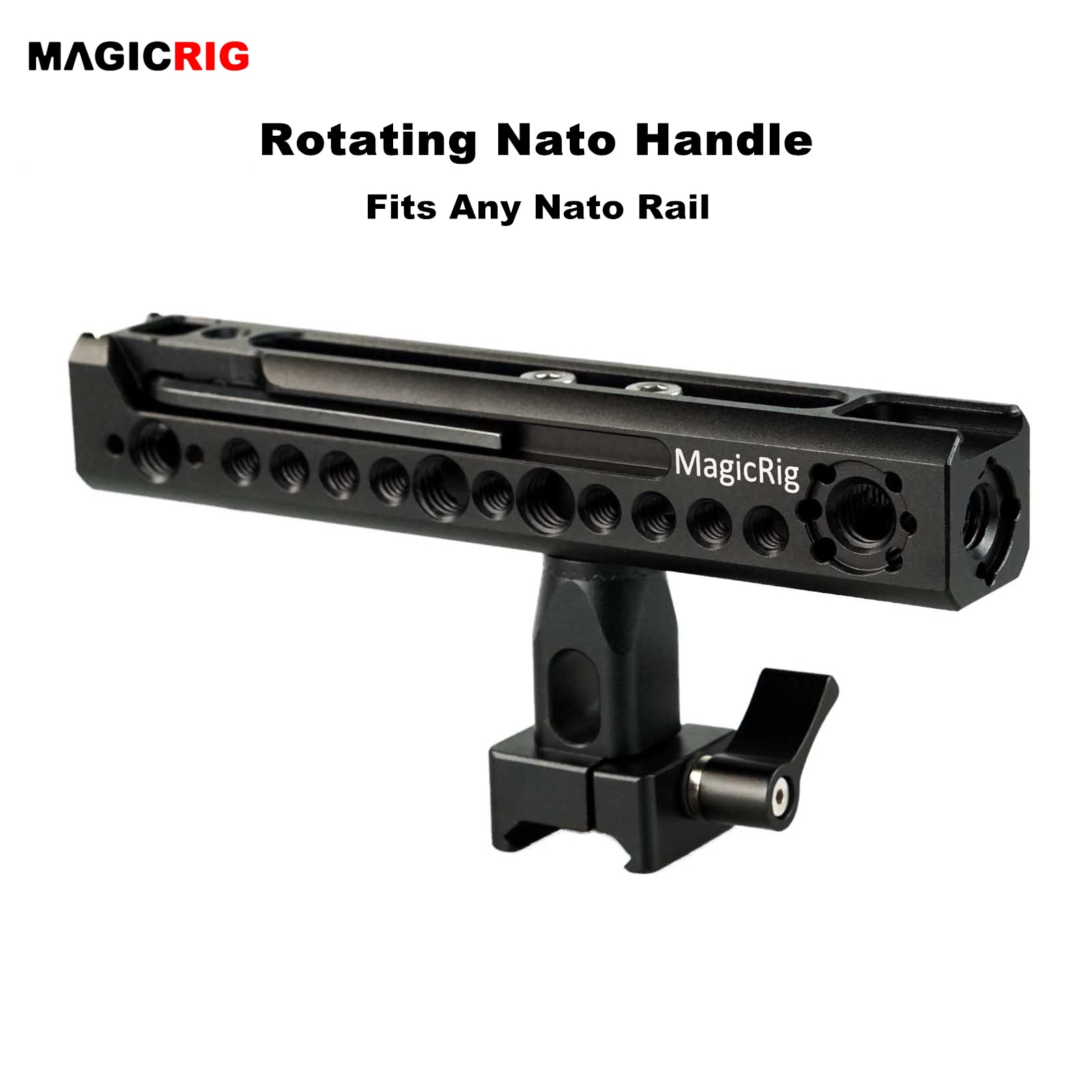 MAGICRIG – poignée supérieure rotative NATO, poignée avec support de chaussure froide et Point de localisation pour Arri pour caméra DSLR, Cage de caméra