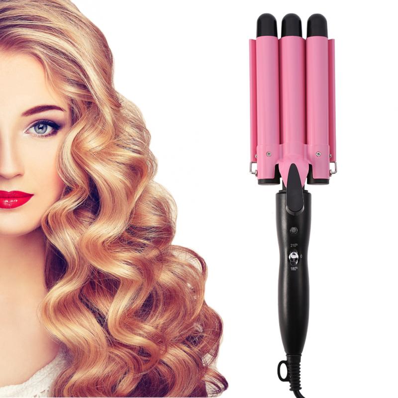 Hair Curling Iron Ceramic Triple Triple Pipe Hair Curler Egg Roll Hair Styling Tools Hair Styler Wand Curler Irons