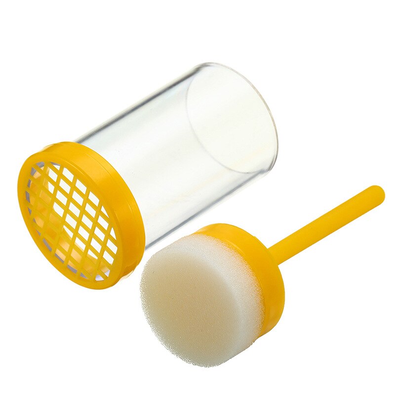 1 set Plastic Queen Bee Marking Cage and Bee Marker Pen Marker Bottle with Plunger Capture Queen Beekeeping Equipment