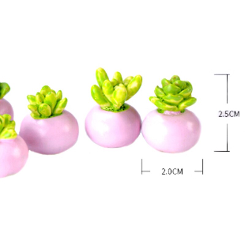 2 sztuk mini zielona roślina w doniczce dla dekoracja robić domku dla lalek wystrój domu miniaturowe