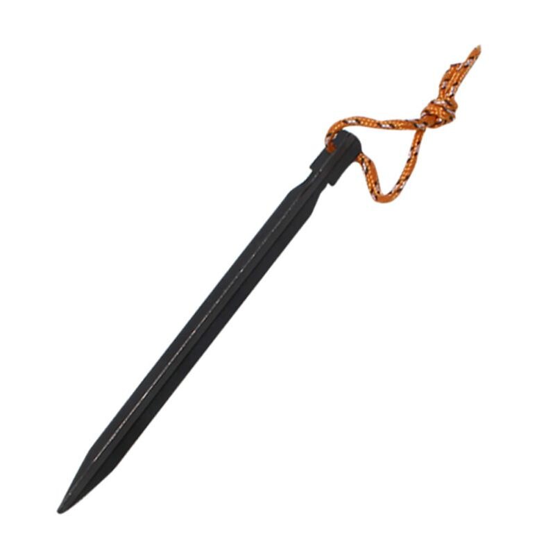 Carpa de aleación de aluminio con clavija para clavos, estaca para tienda de campaña con cuerda para exteriores, accesorios para tienda de clavos, equipo de Camping, 10 uds/lote