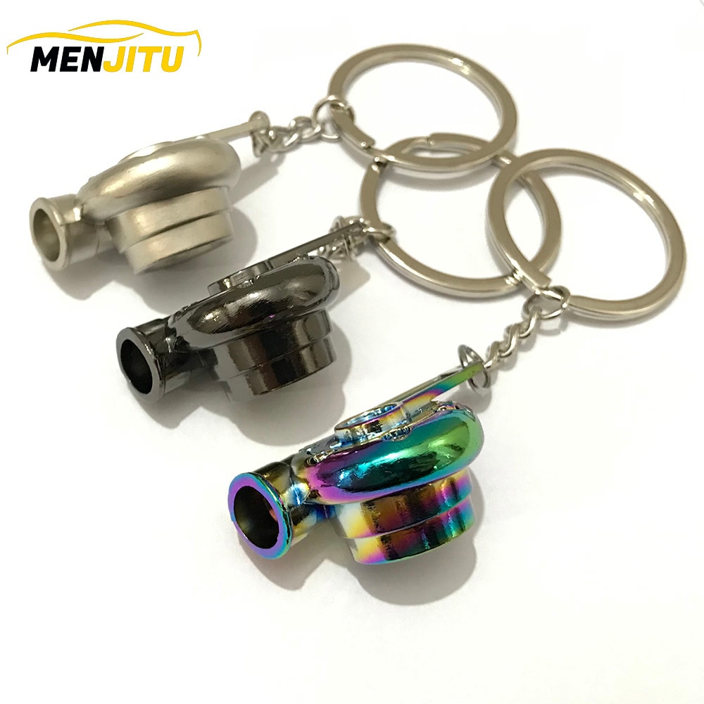 Llaveros de llanta negra para coche, llaveros Turbo Nos, llavero de metal con freno, rueda de discos, llavero concentrador, accesorios para coche