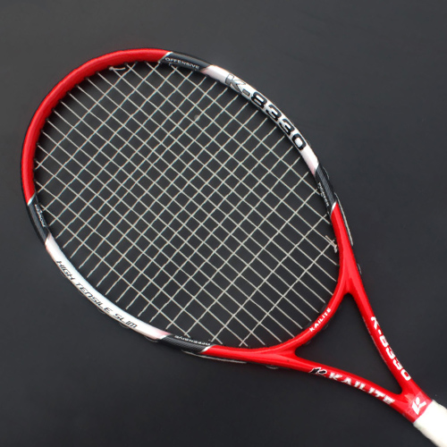 Unisex tennisracket i kolfiber med träningspadlar för väska för vuxna män kvinnor ultralätt racket: Röd