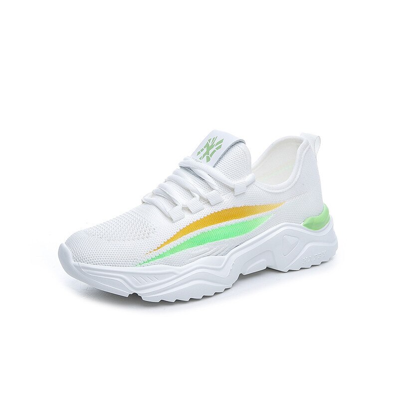 Mesh mesh schoenen kleine witte schoenen dames ademend veelzijdig zomer dikke bodem helling hoge hakken damesschoenen