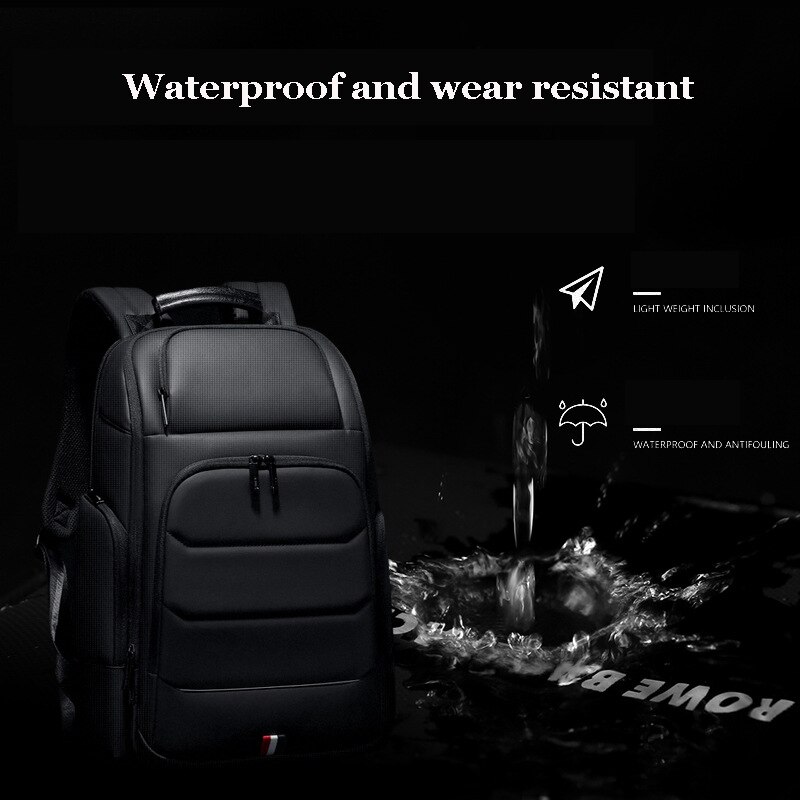 Crossten 39l erweiterbare tasche, großes fassungsvermögen, 15.6 "-laptop-rucksack, usb-ladefunktion, wasserdicht, reise- und schulrucksack, diebstahlsicherung